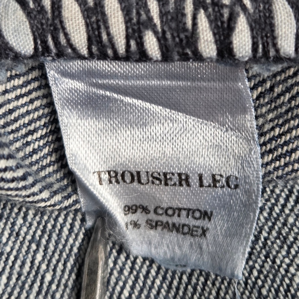 White House Black Market Blanc Trouser Leg Jeans Dark Wash Blue Size 8 - Picture 4 of 11